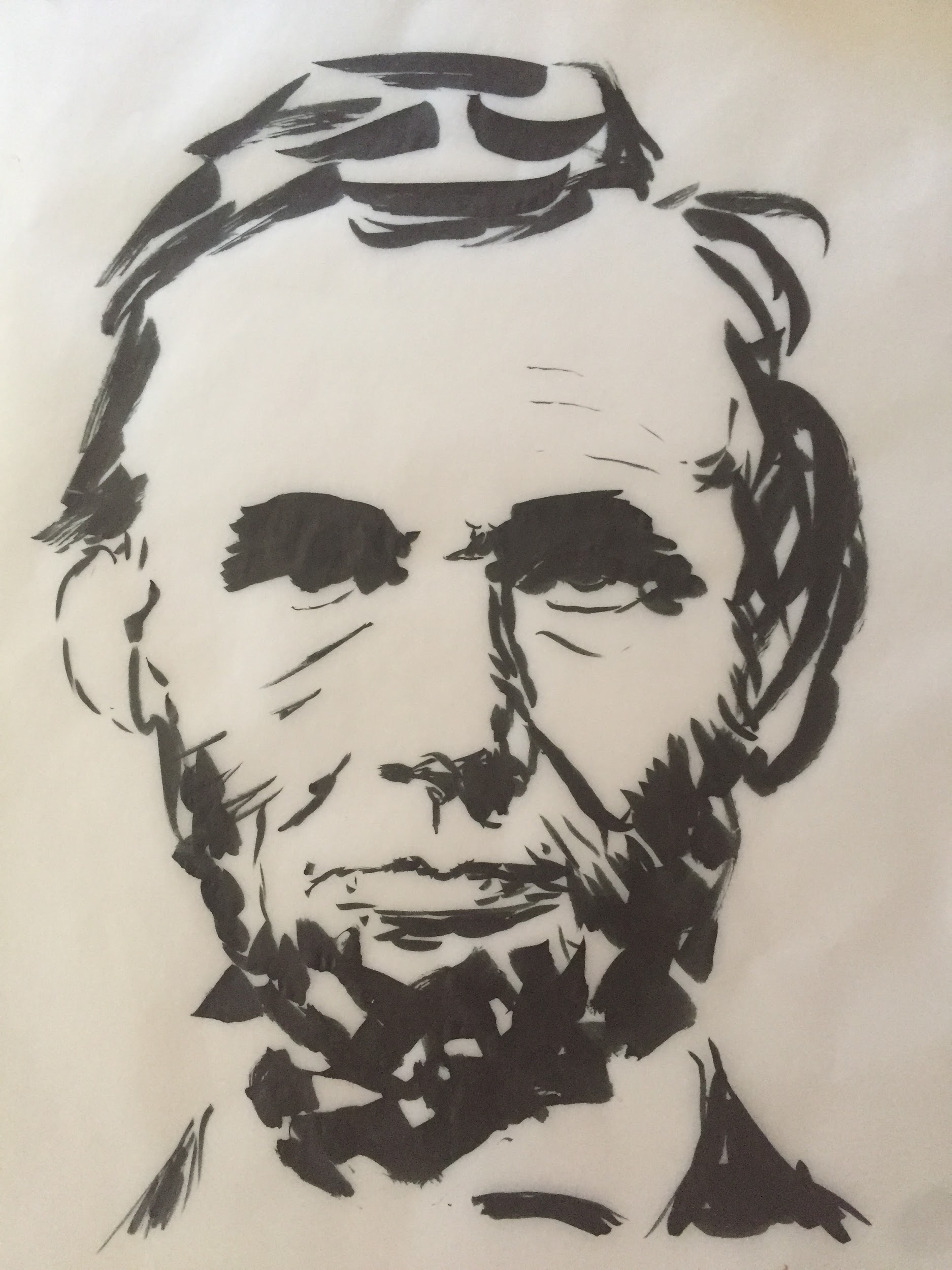 Abraham Lincoln ink drawing